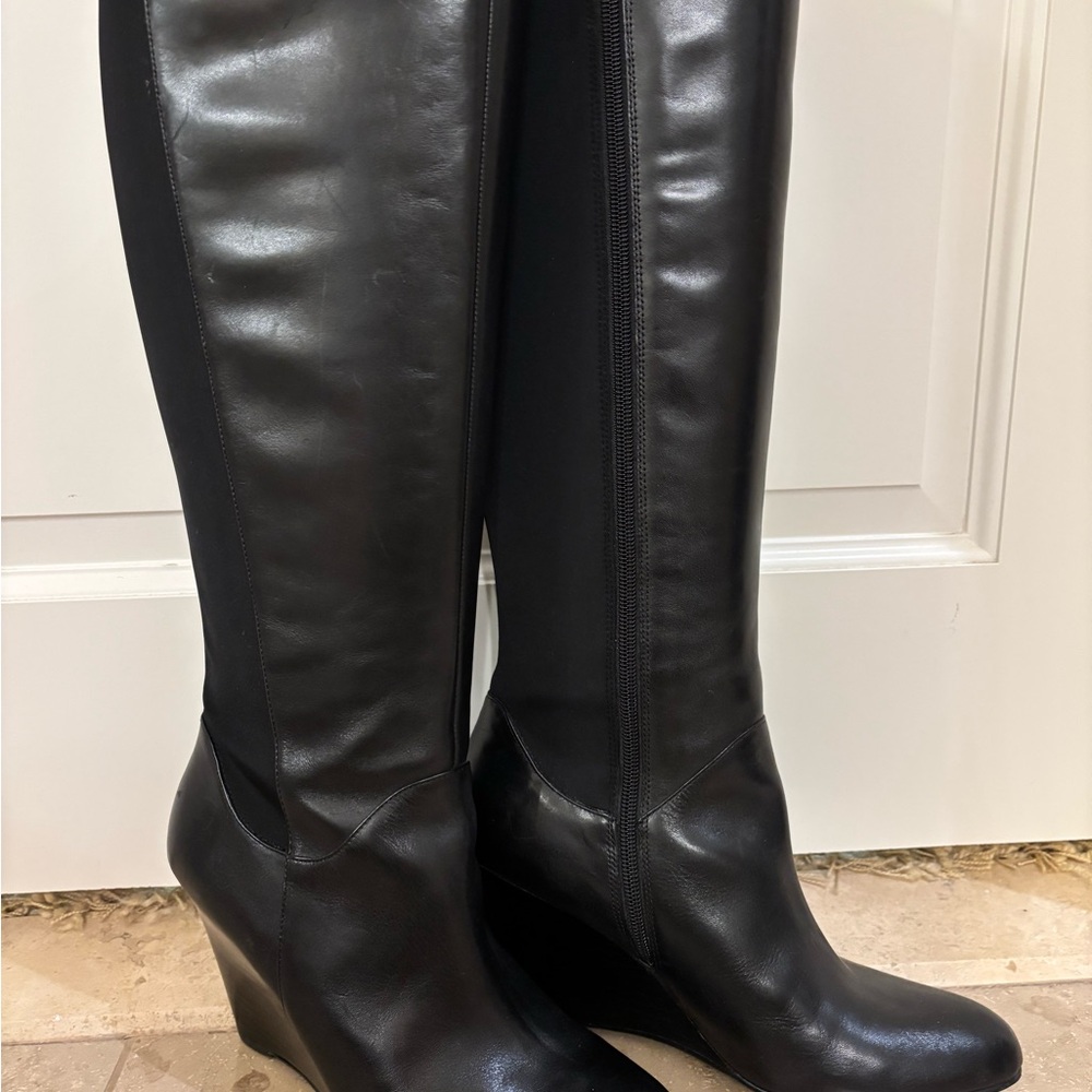 Nine West Black Wedge Boots - Picture 3 of 16